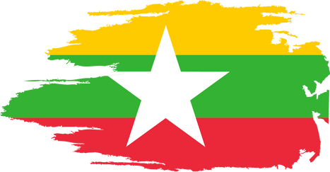 Grunge Myanmar Flag Illustration